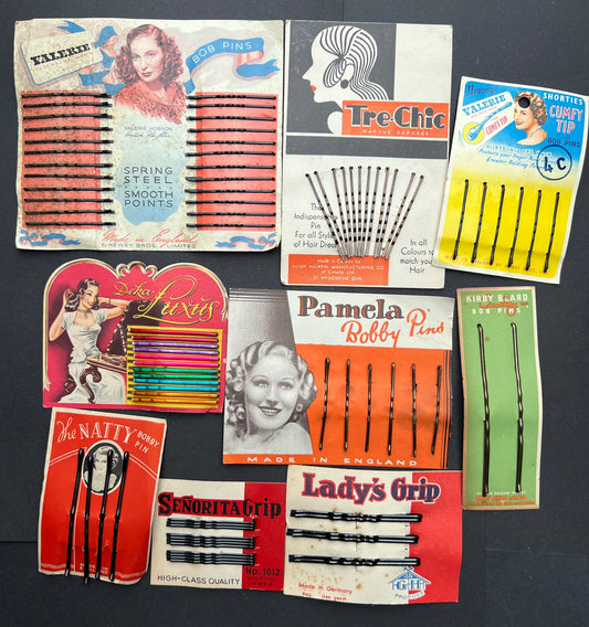 9 Vintage Hair Pin Display Cards (1)