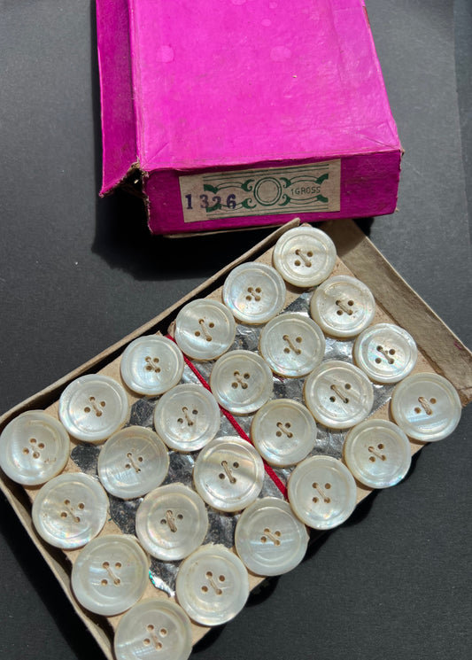 Wholesale 1 Gross (144) Vintage 1930s/40s Hand Cut Mother of Pearl Buttons
