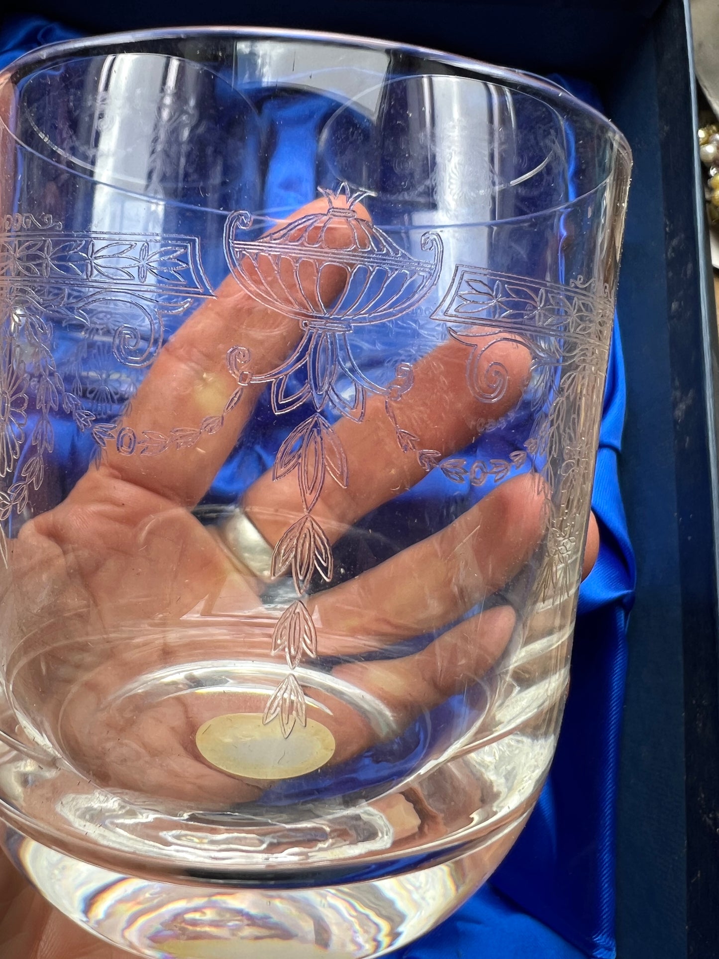 Pimp Your Breakfast with 4 Bohemia Crystal "Queen's Lace" Design Tumblers
