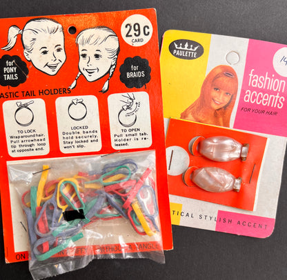 13 Vintage Hair Accessory Display Cards