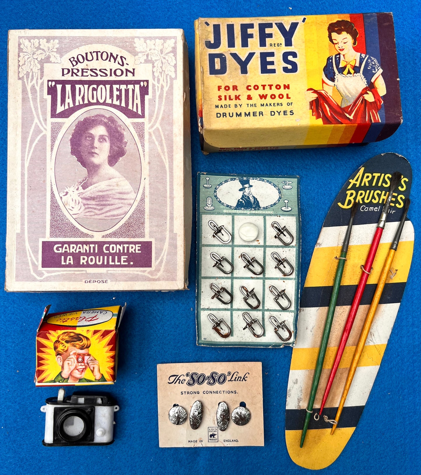 6 Pieces of Vintage Packaging  and Boxes