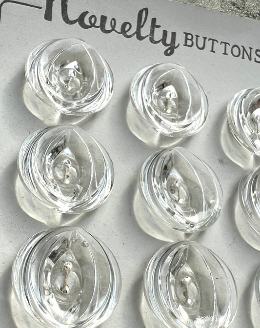 12 Vintage Unusual Elliptical 1.8cm Buttons