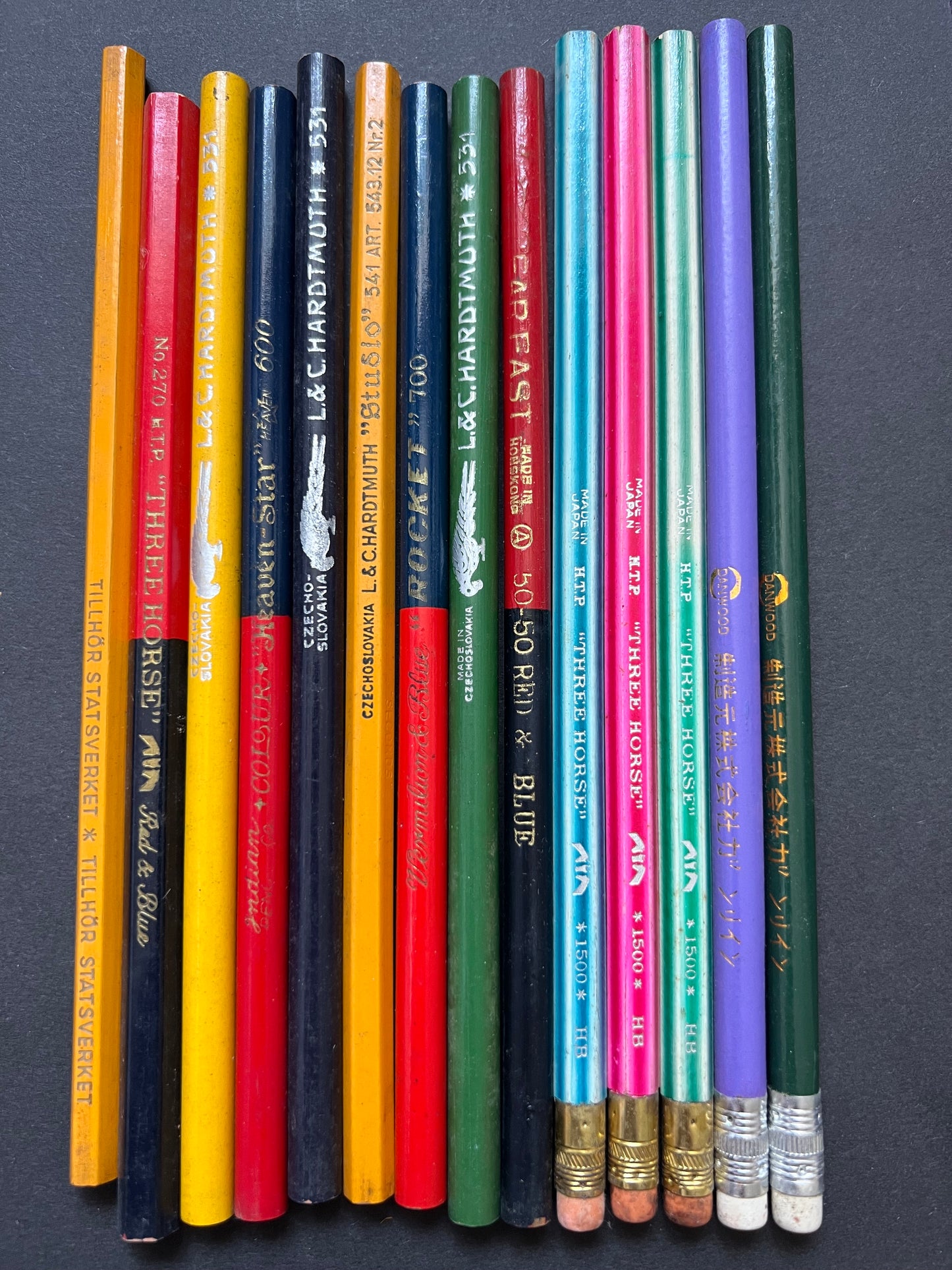 14 Vintage Lead Pencils - All Different