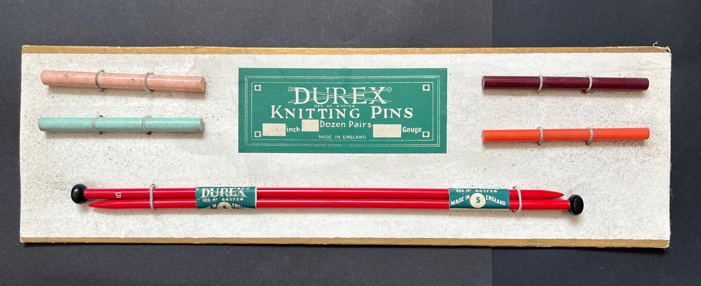 DUREX Knitting Needles Salesman Sample Card 1.