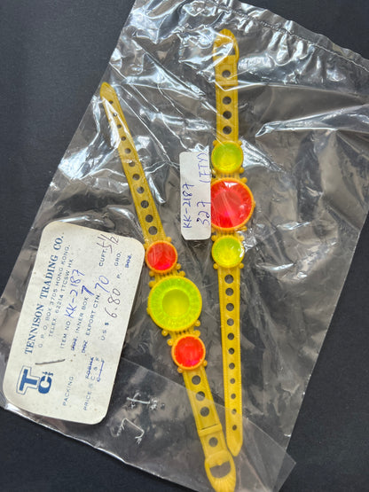 Vintage  Hong Kong Salesman's Sample - 2 Toy Watches/Bracelets.