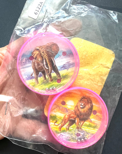 1970s Hong Kong Salesman's Samples of 2 Wild Animal Dexterity Puzzles