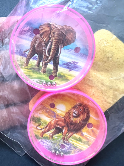 1970s Hong Kong Salesman's Samples of 2 Wild Animal Dexterity Puzzles