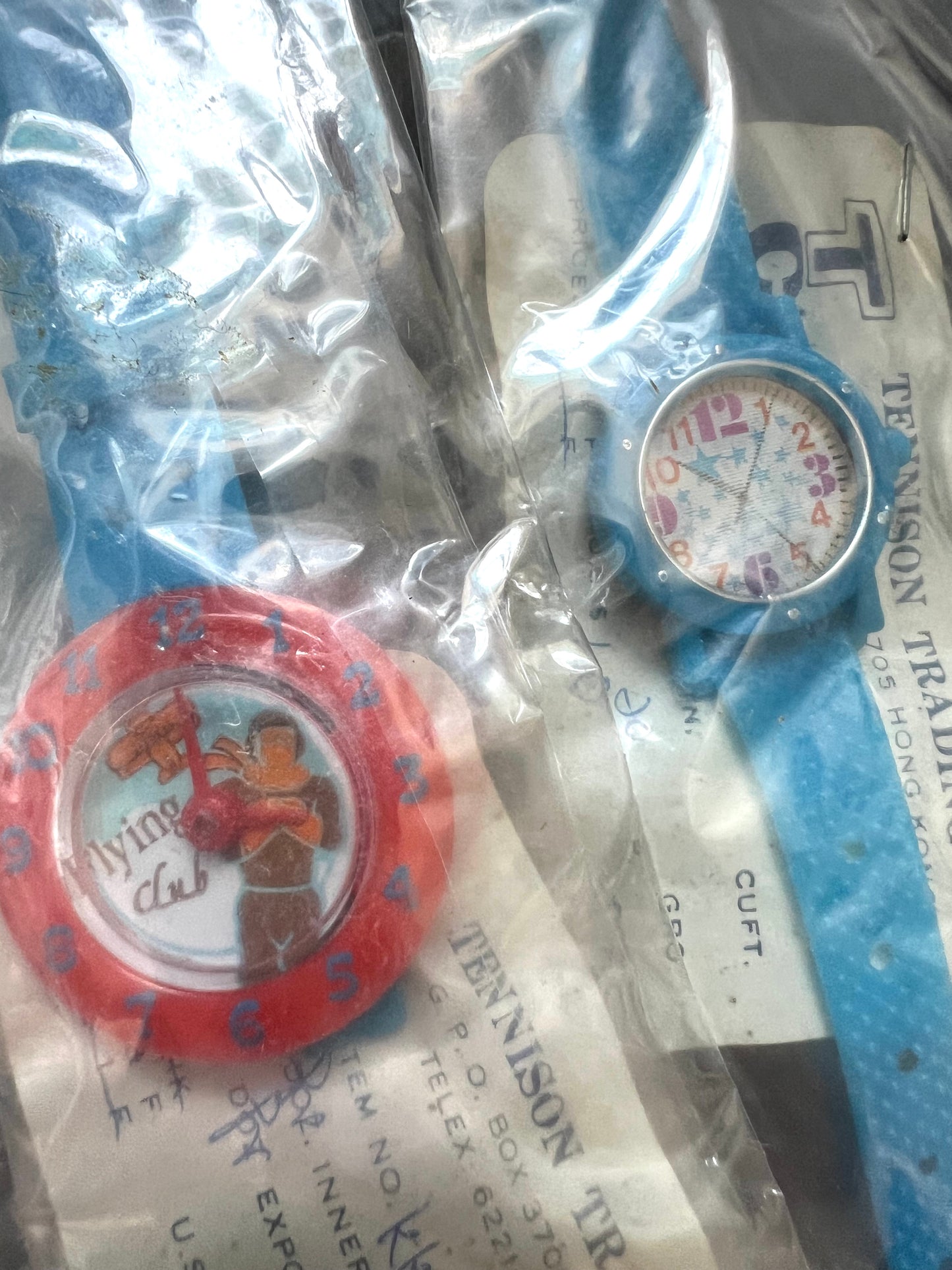 6 Hong Kong Salesman's Samples of 1970s Kids Toy Watches