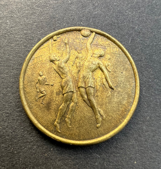 1930s French Brass Stamping of Volleyball Game