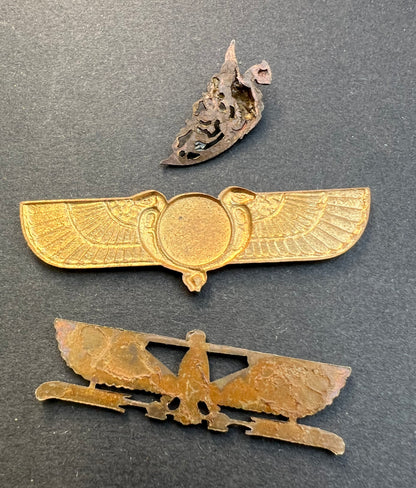 4  1920s French Brass Stampings of Mythical Creatures