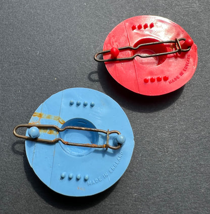 A Pair of Delightful Vintage Straw Hat Hair Clips