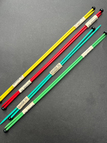 Pair of Vintage Gauge 10  10" Knitting Needles Made in England