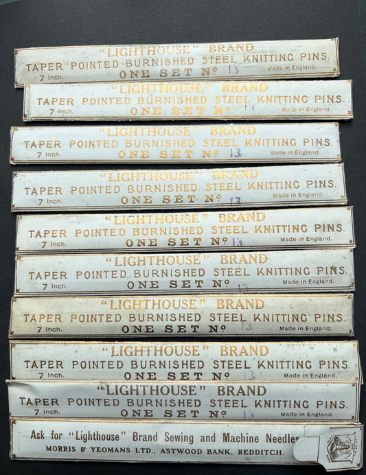 Job Lot of 10 Attractive Vintage Packets of Rusty Knitting Pins