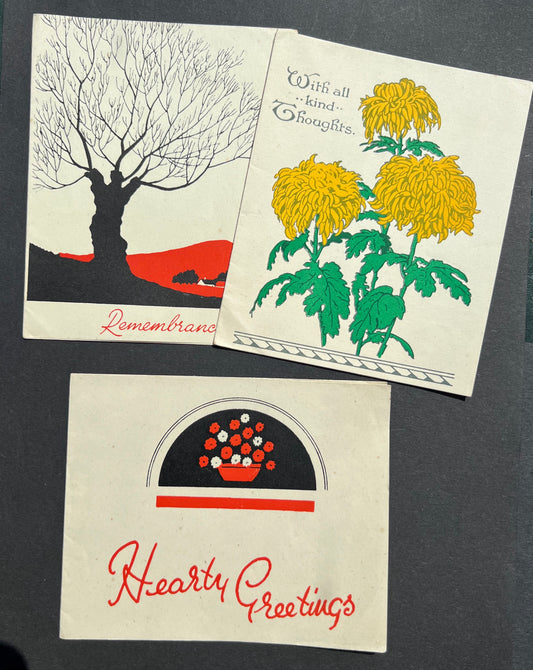 3 Unused 1940s Greeting Cards (5)