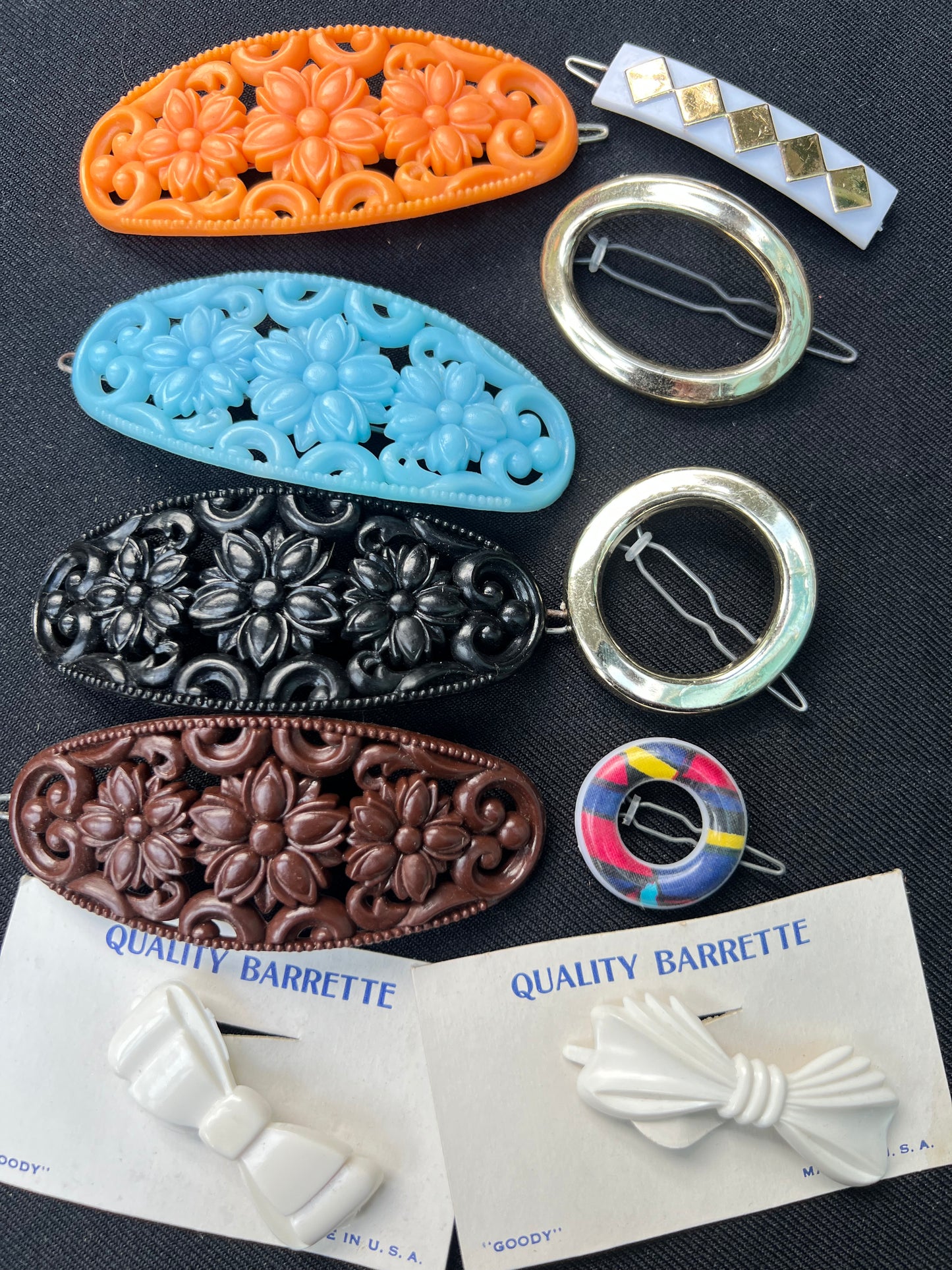 Job Lot of 25 Vintage Multicoloured Hair Clips