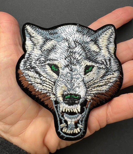 Big fierce Wolf 10cm Iron-On Patch