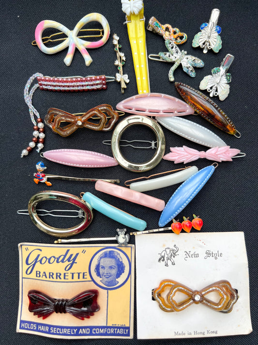 25 Mixed Vintage Hair Accessories