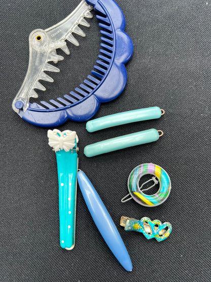 26 Vintage Blue Hair Accessories