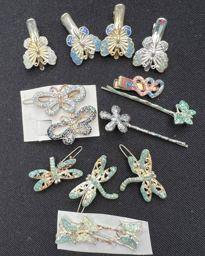 26 Vintage Blue Hair Accessories