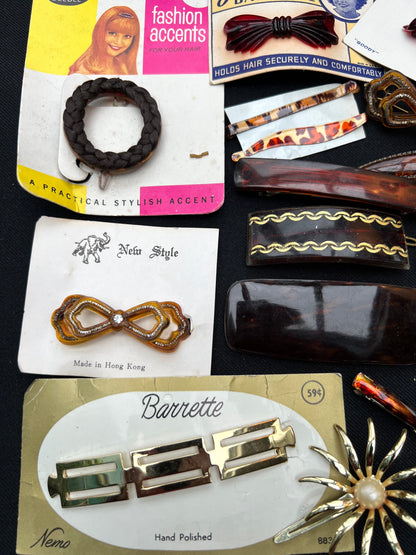 18 Gold, Tortoiseshell & Brown Hair Accessories