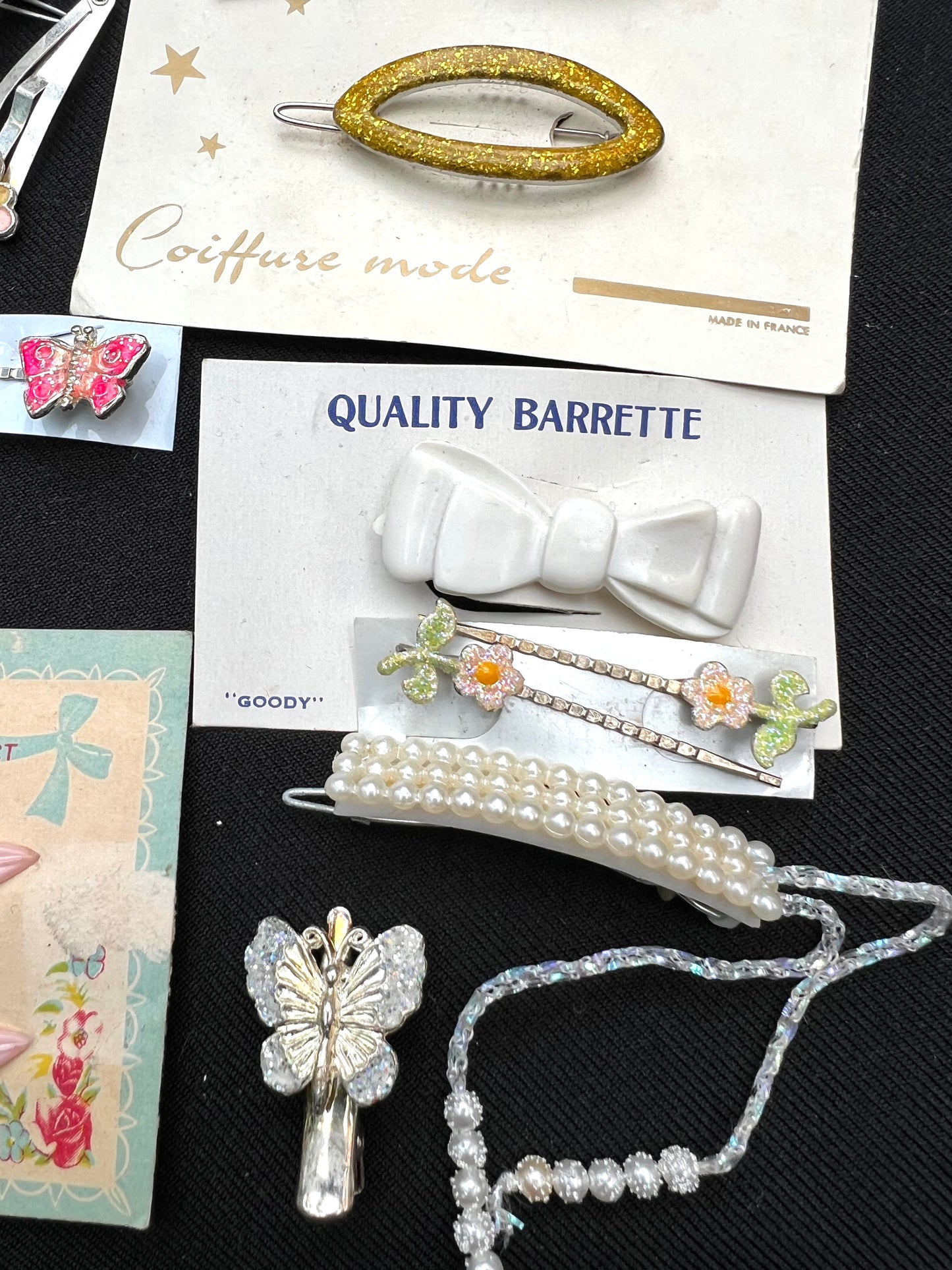 25 Pink, Yellow & White Vintage Hair Accessories