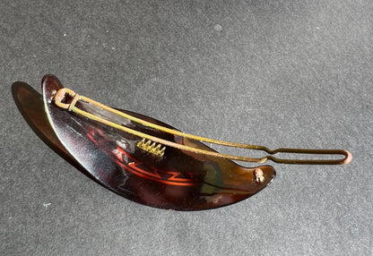 Lovely French 1930s/40s Tortoiseshell and Gold Deco Hair Clip