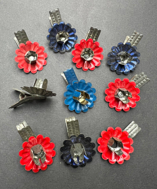 11 Vintage Clip On Metal Christmas Tree Candle Holders