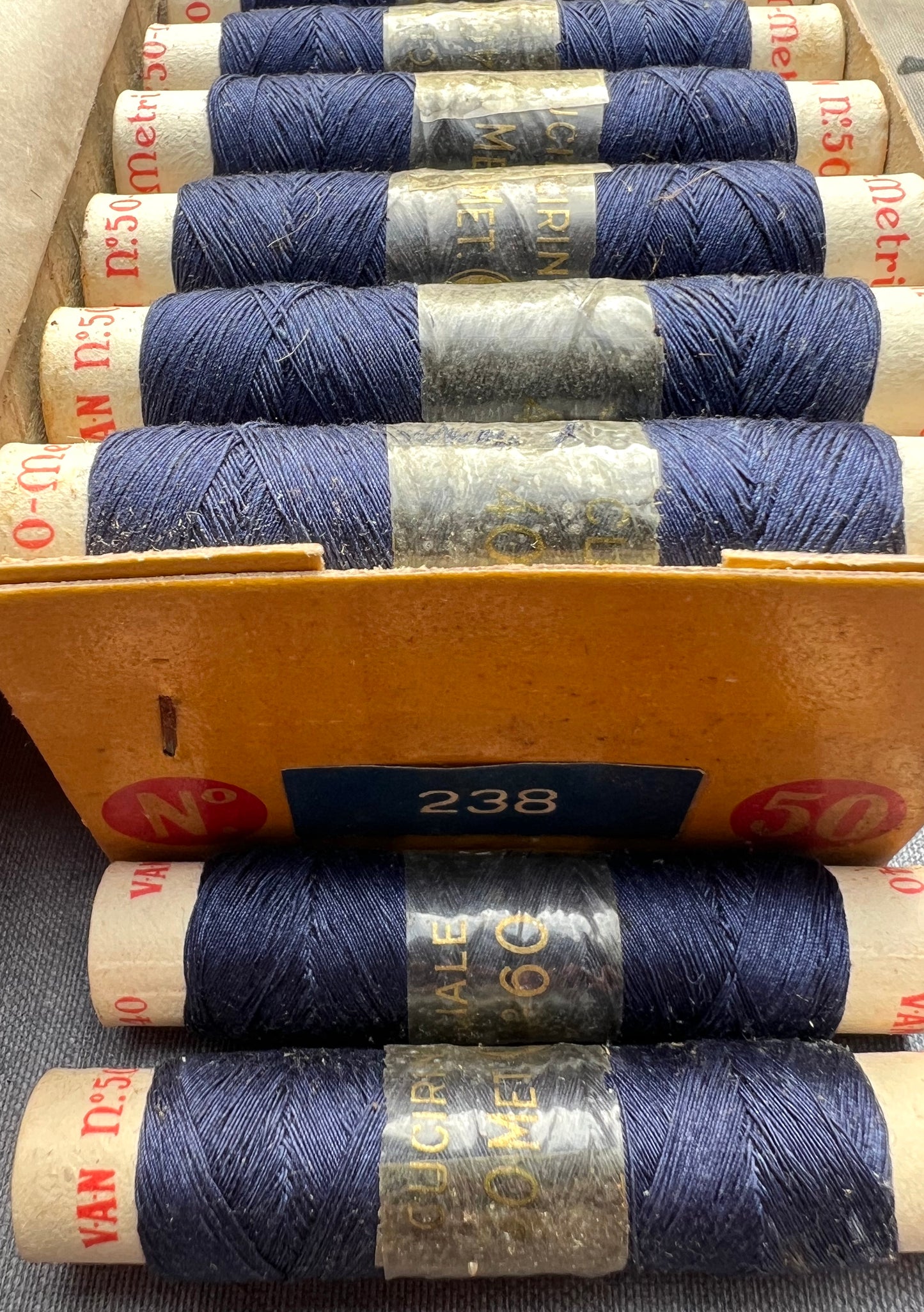 30 x 40m Vintage Italian MERCERISED Cotton Thread