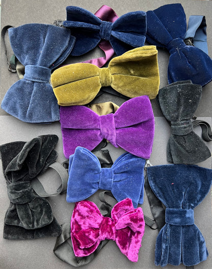10 Vintage Velvet Bow Ties