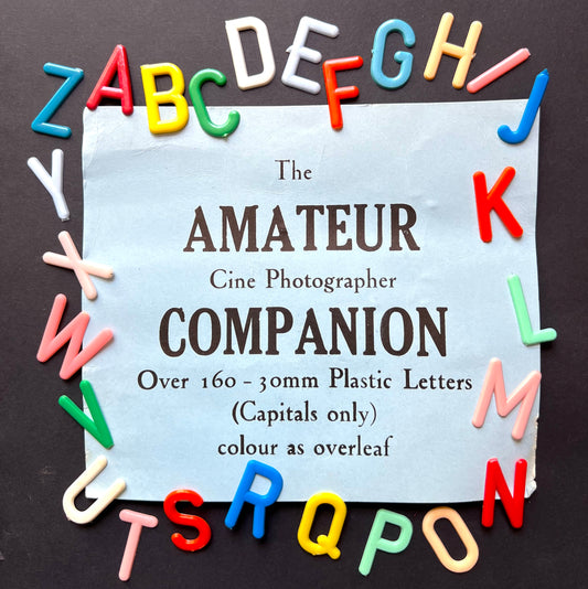 1950s/60s Colourful 3cm Plastic Letters for Amateur Cine Film Makers