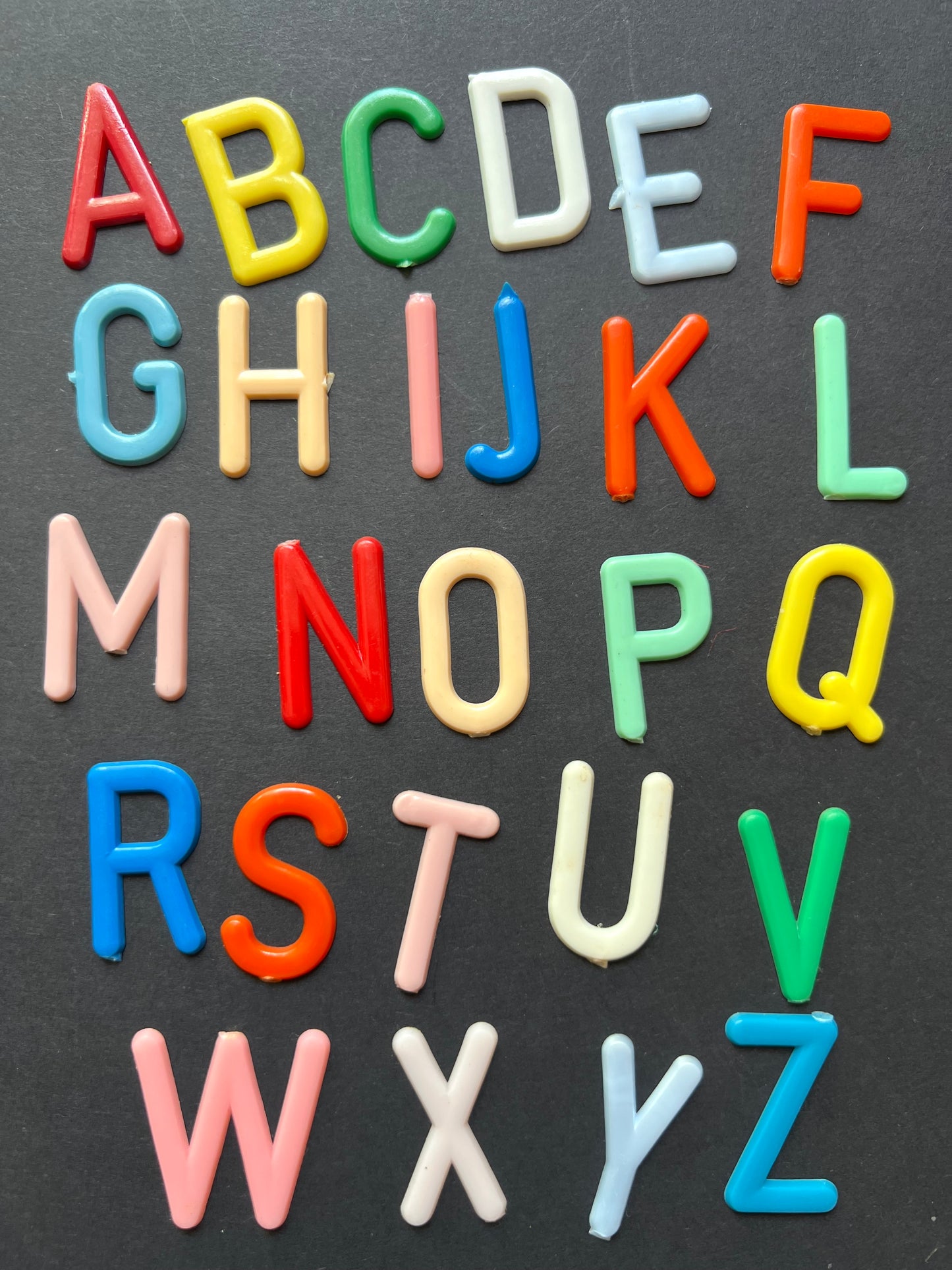 1950s/60s Colourful 3cm Plastic Letters for Amateur Cine Film Makers
