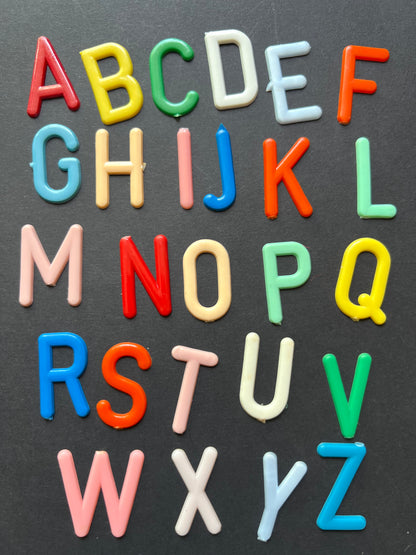 1950s/60s Colourful 3cm Plastic Letters for Amateur Cine Film Makers