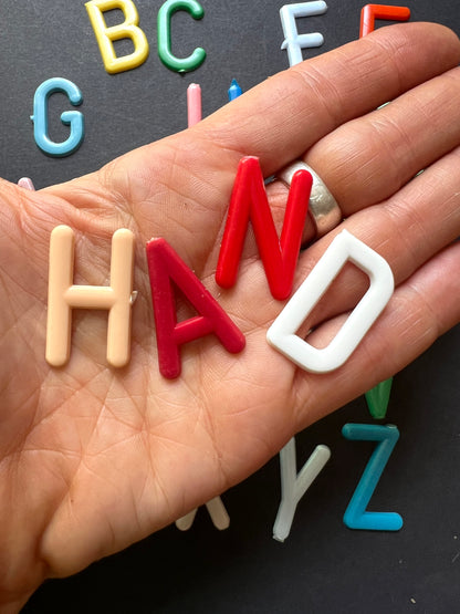 1950s/60s Colourful 3cm Plastic Letters for Amateur Cine Film Makers