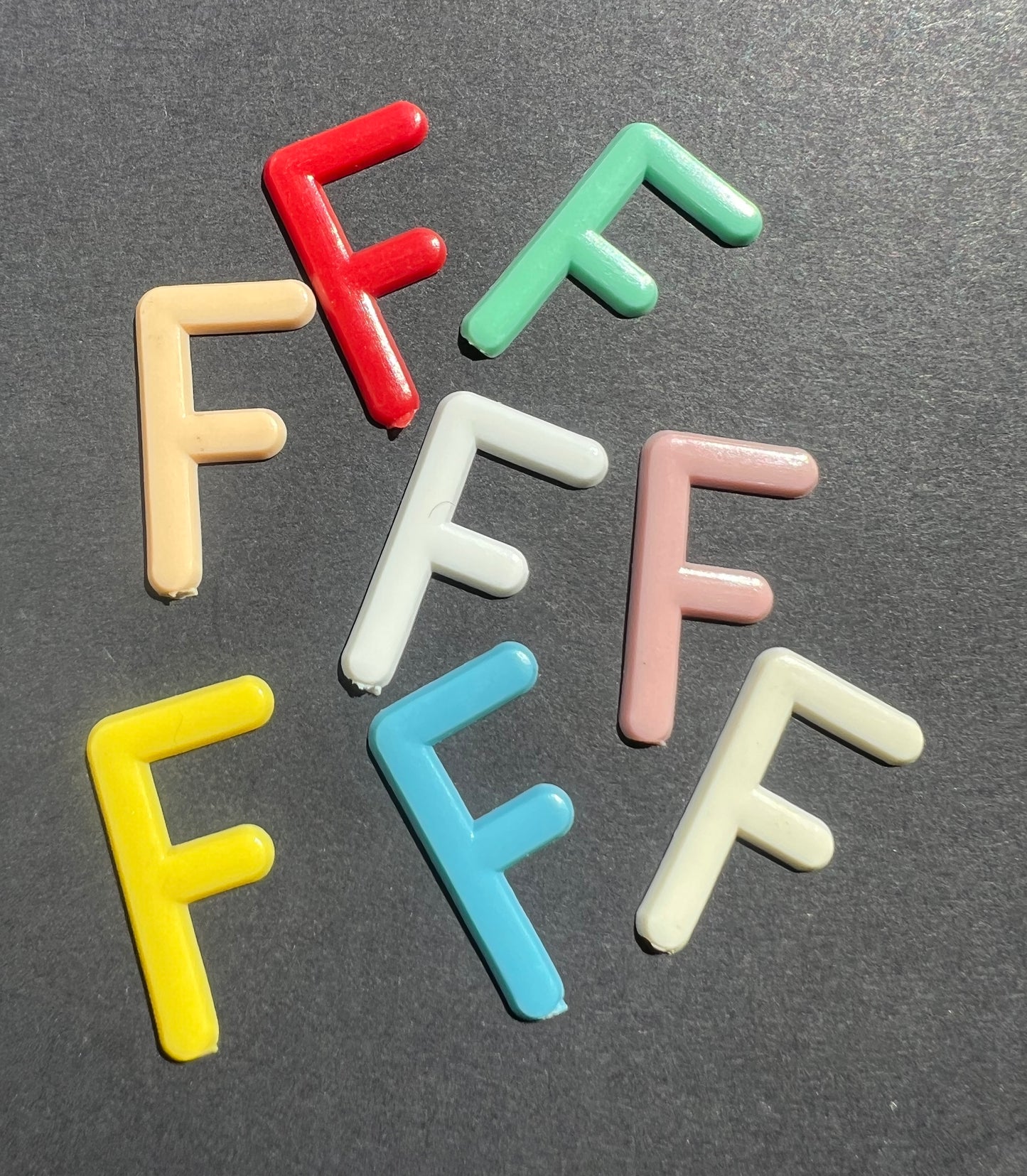 1950s/60s Colourful 3cm Plastic Letters for Amateur Cine Film Makers