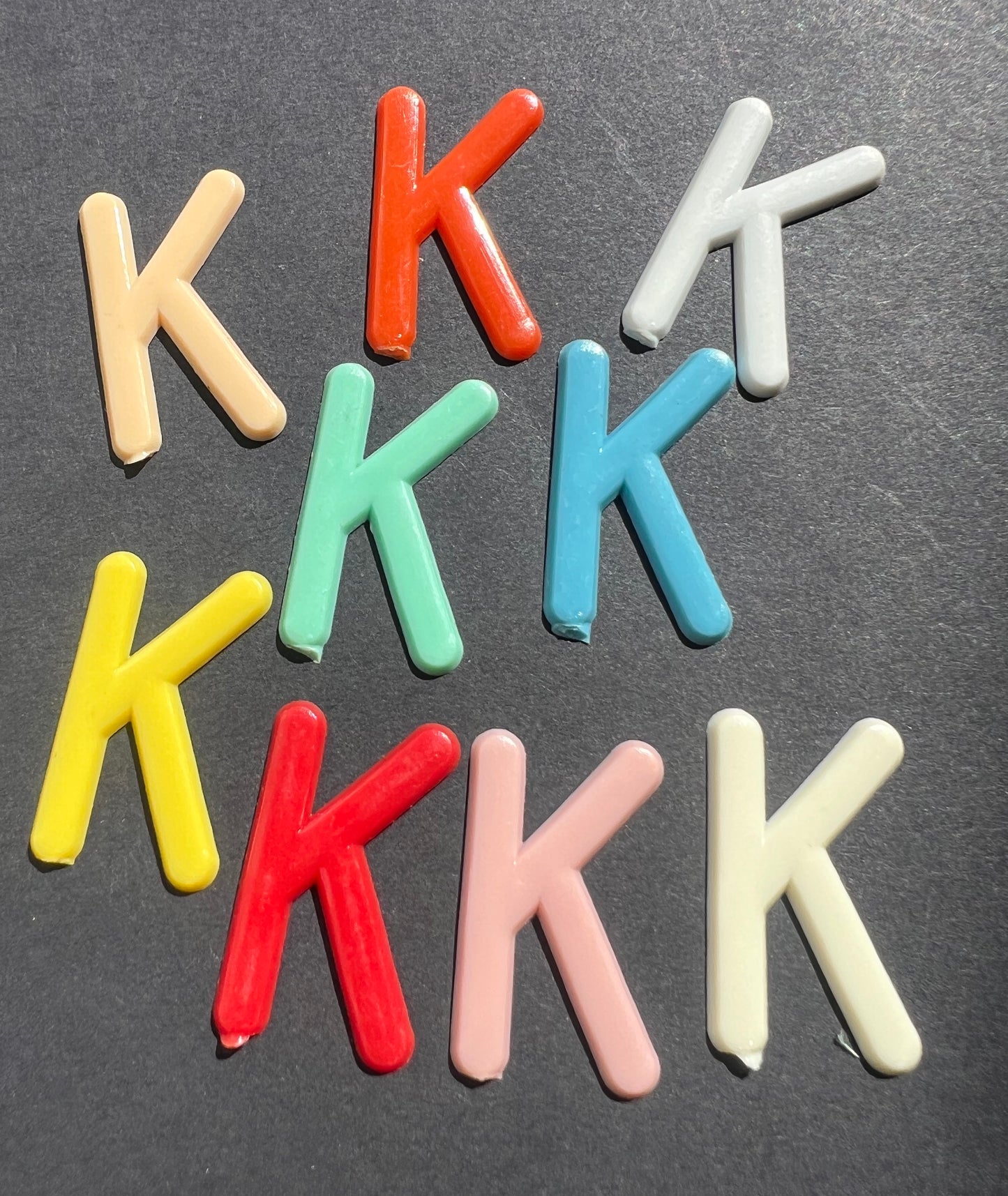 1950s/60s Colourful 3cm Plastic Letters for Amateur Cine Film Makers
