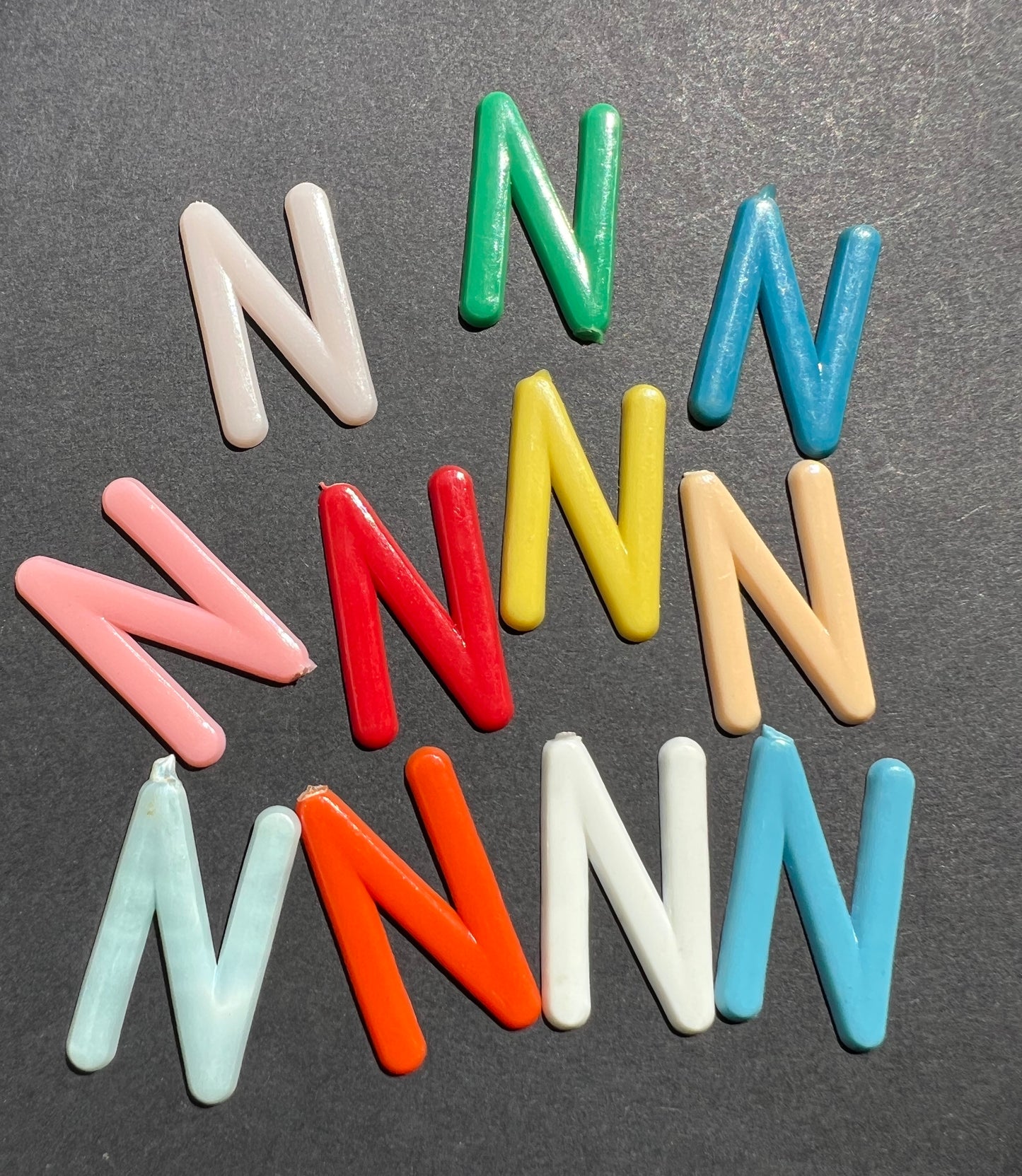 1950s/60s Colourful 3cm Plastic Letters for Amateur Cine Film Makers