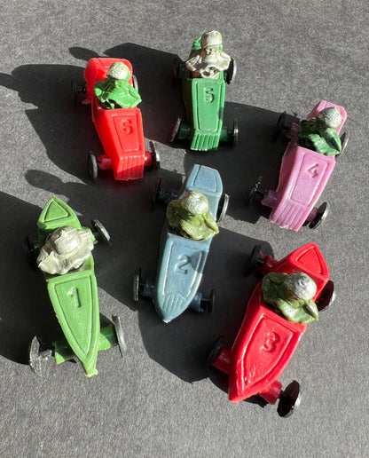 6 Different Vintage 5cm Racing Cars- look like 1930s