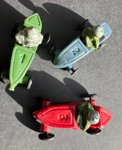 6 Different Vintage 5cm Racing Cars- look like 1930s