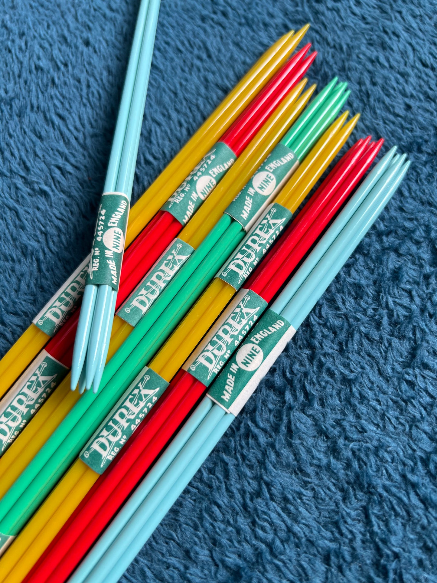 8 Sets of Vintage Gauge 9  DUREX 10" Double Pointed Knitting Needles