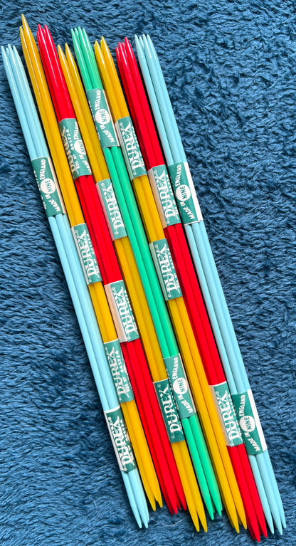 8 Sets of Vintage Gauge 9  DUREX 10" Double Pointed Knitting Needles