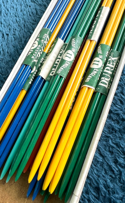 Box of 12 Vintage DUREX 10" Double Pointed Needle Sets - Gauge 11