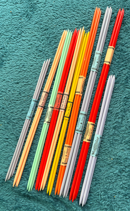 10 Double Pointed Needle Sets-  Vintage Wimberdar 10" + 12" Knitting Needles Gauges 8. 9, 10 and 11