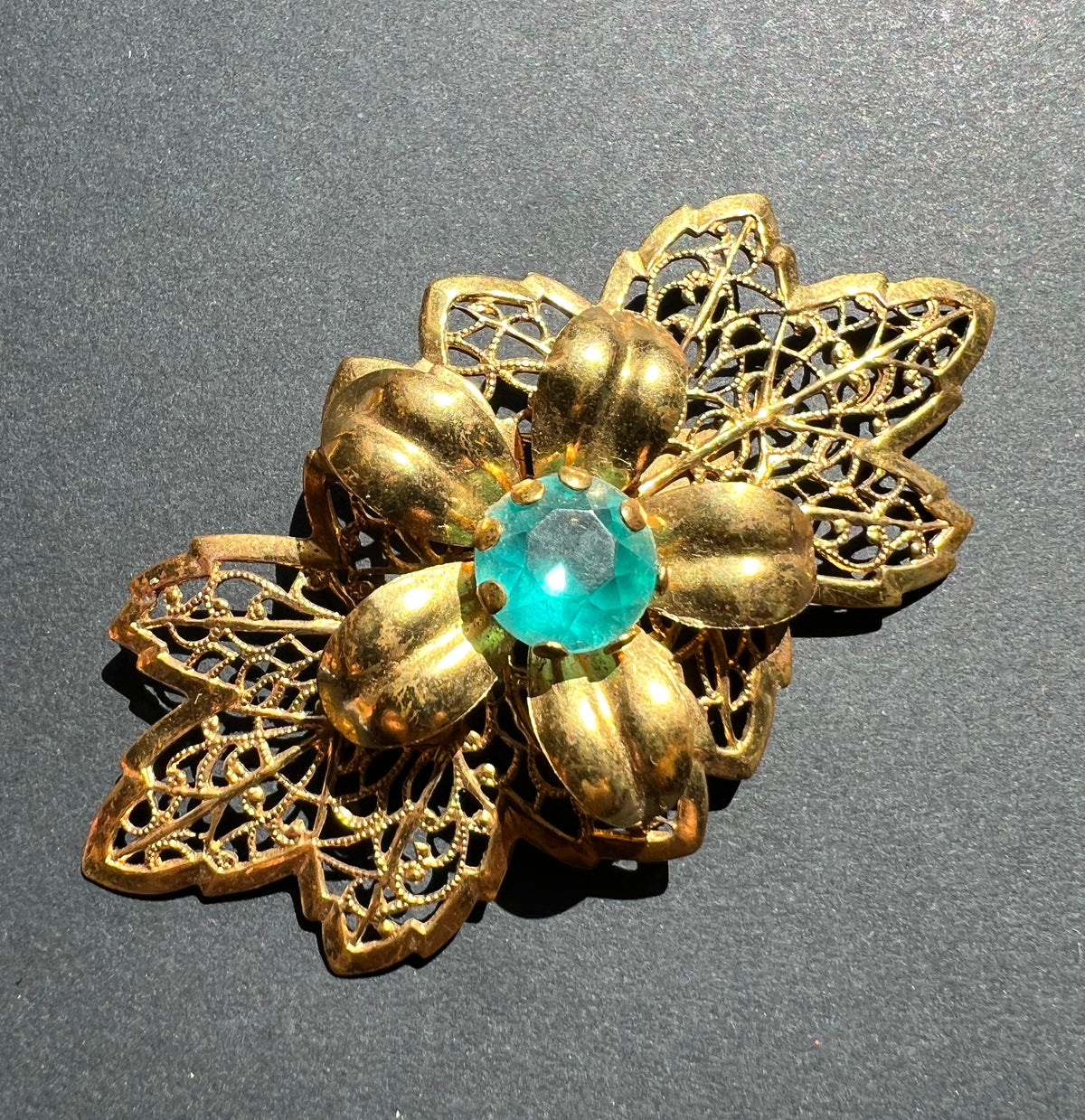 Big Flourish of Vintage 1950s Brooch