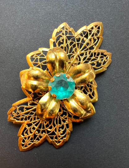 Big Flourish of Vintage 1950s Brooch