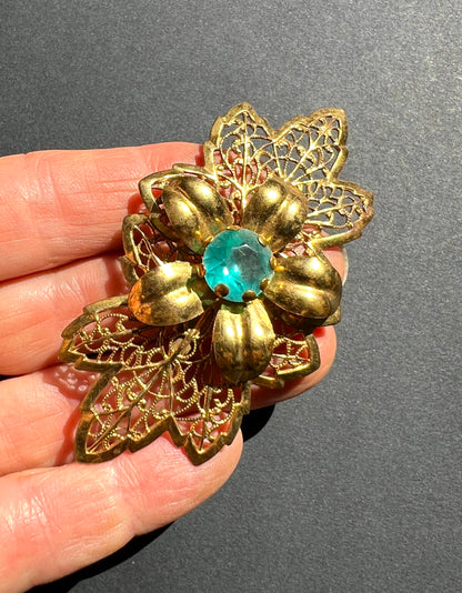 Big Flourish of Vintage 1950s Brooch