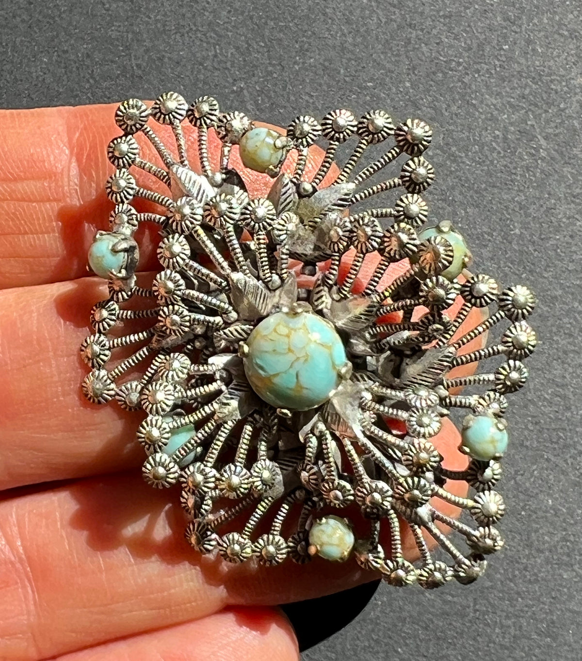Sweet Vintage Blue Brooch