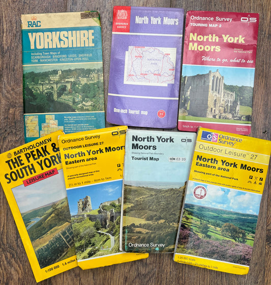 Job Lot of 7 Old Maps of Yorkshire