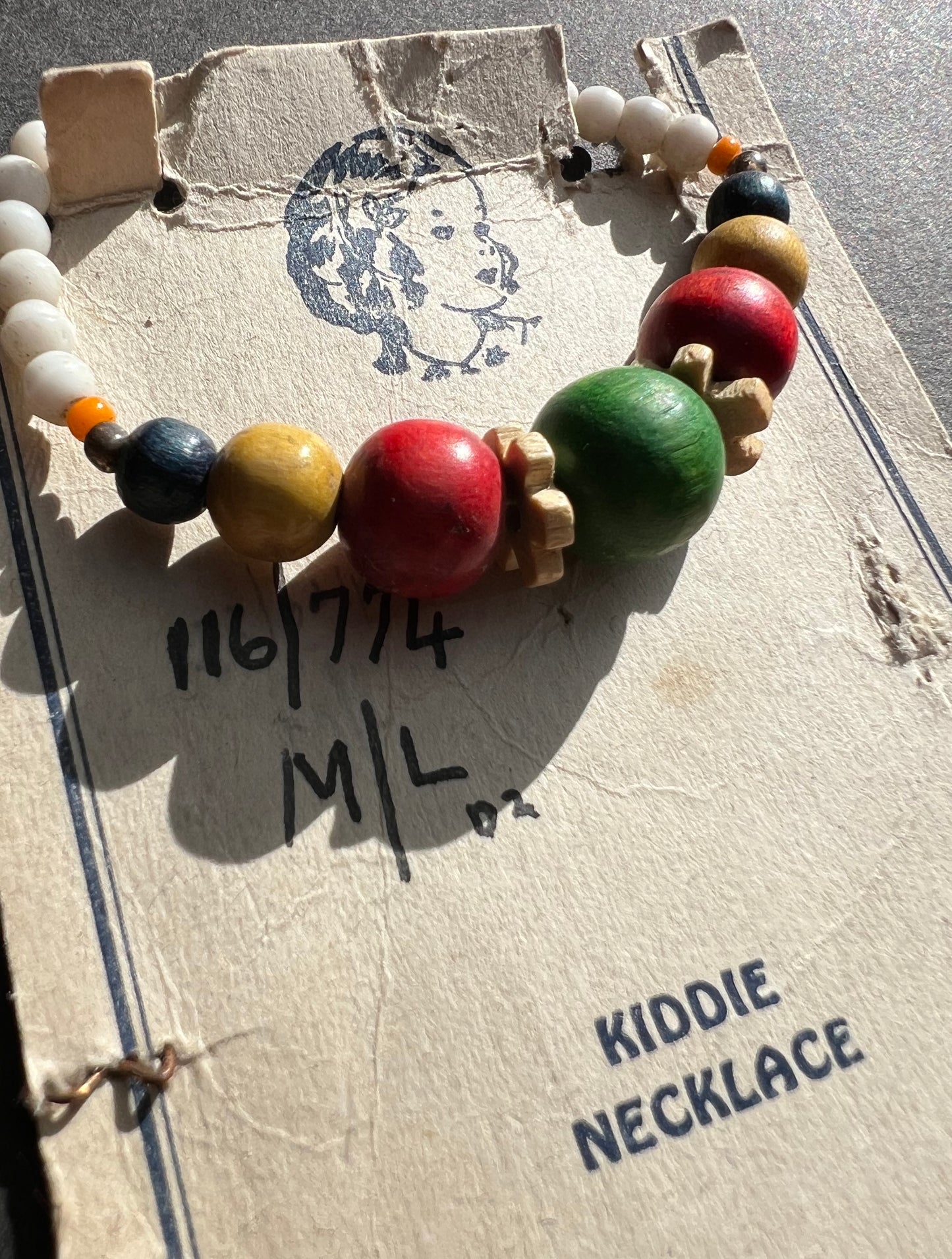 1940s Wood & Glass Childs Bracelet