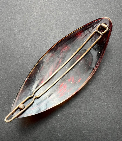 Dynamic French 1940s Tortoiseshell and Gold Hair Clip