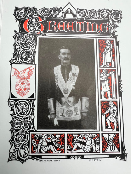 10 Early 20th C Christmas Cards incl. Masonic